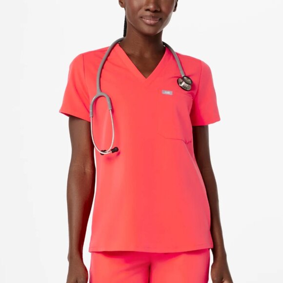 Figs Tops - Coral Scrubs Set from Figs